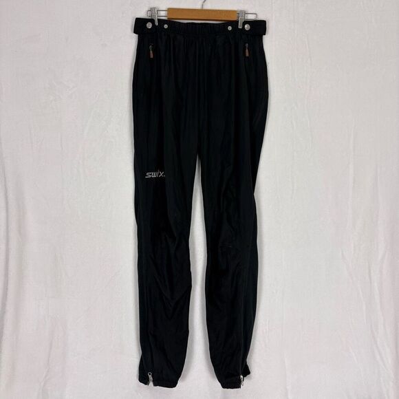 Swix Black Polyester Full Zip Side Skinny Leg Ski Pants Women's Size Large - Picture 1 of 15